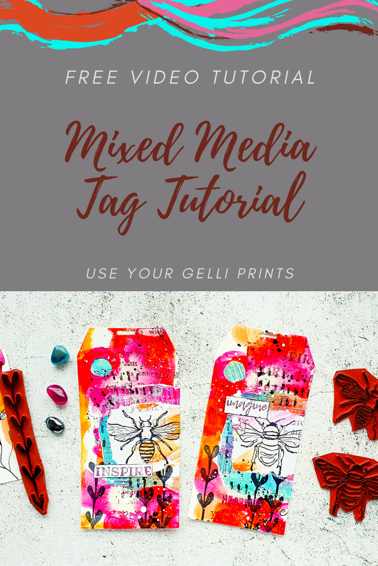 Messy Mixed Media Tag – Video Tutorial – Susanne Rose Art