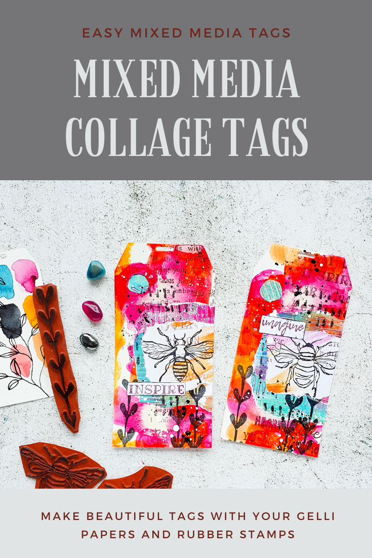 Messy Mixed Media Tag – Video Tutorial – Susanne Rose Art