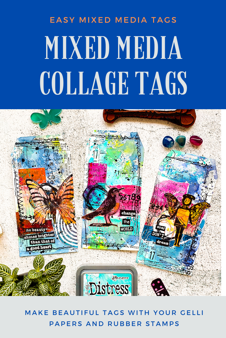 Mixed Media Collage Tags with Distress Inks & Oxides – Video Tutorial ...