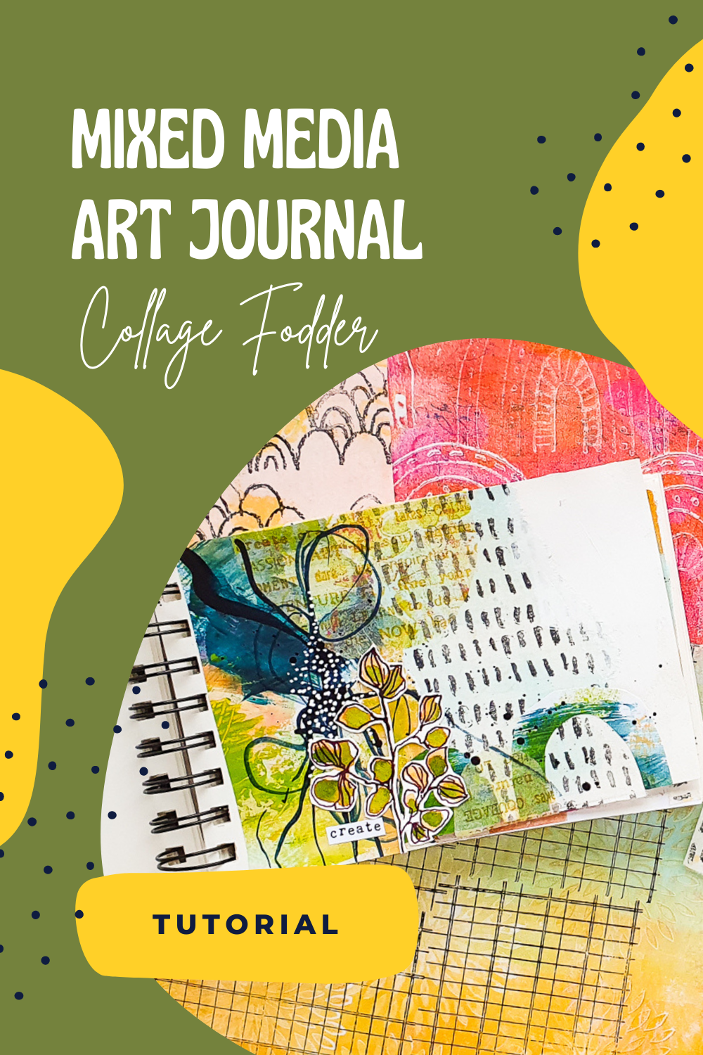 Mixed Media Collage Art Journal Page Video Tutorial Susanne Rose Art