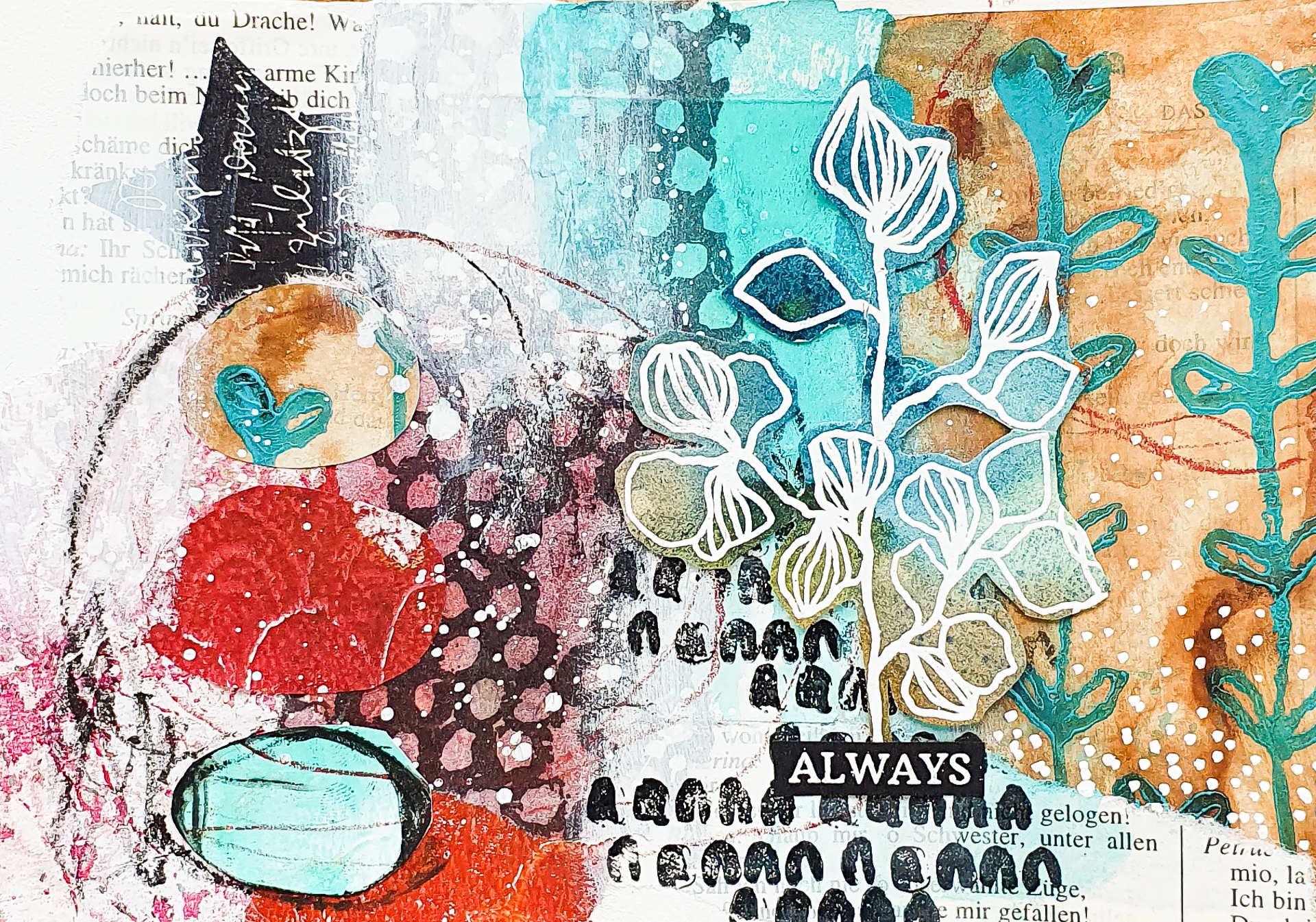 Mixed Media Collage in my Art Journal – Video Tutorial – Susanne Rose Art