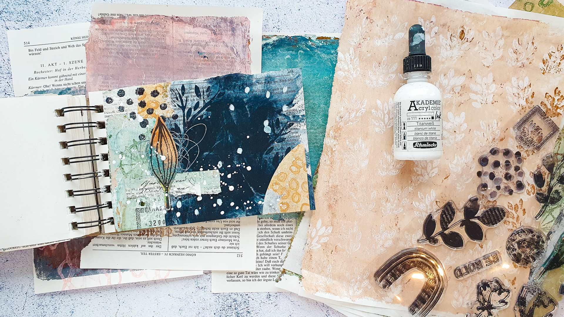 Mixed Media Collage in my Art Journal – Video Tutorial – Susanne