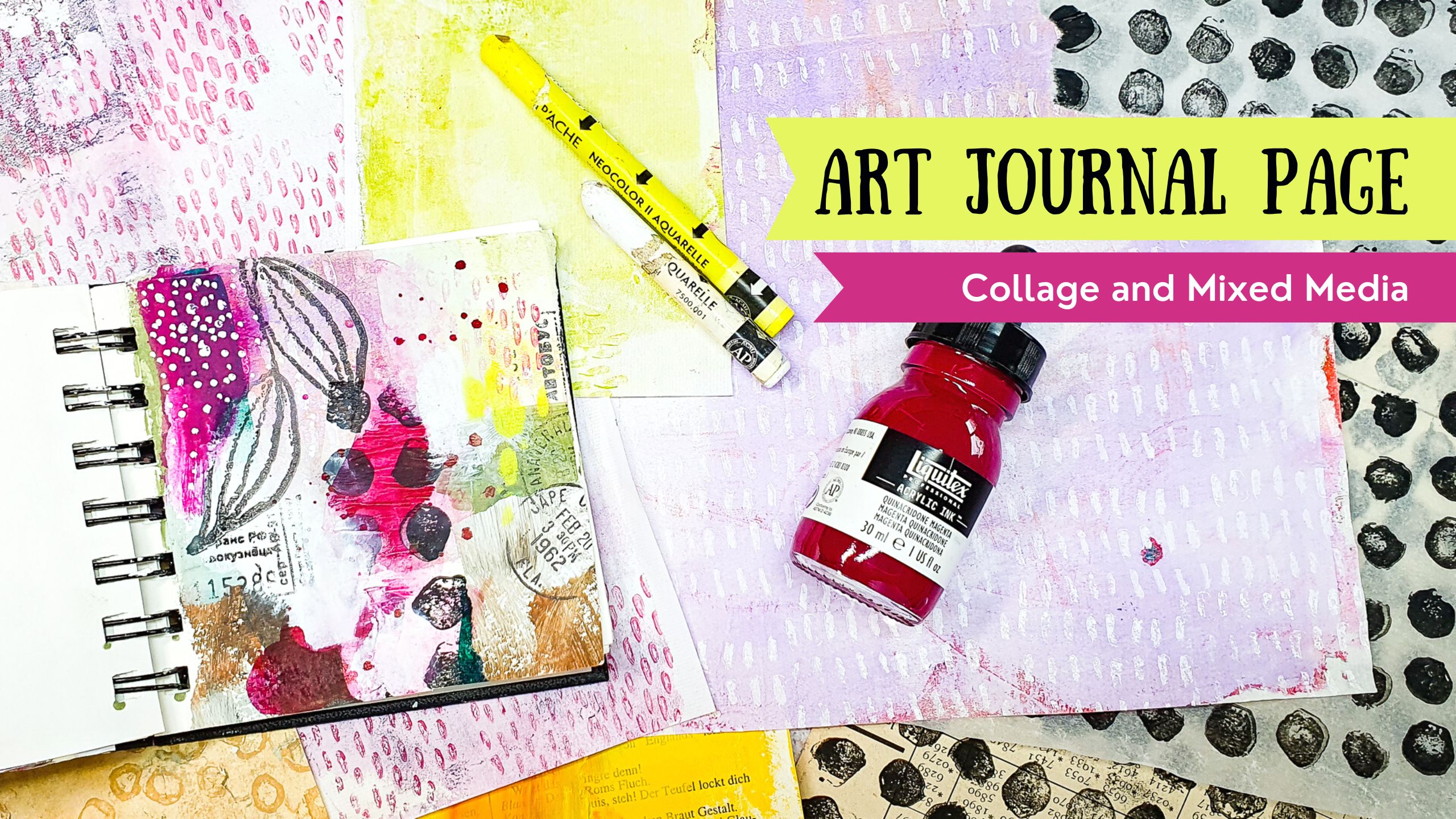 Mixed Media Collage in my Art Journal – Video Tutorial – Susanne Rose