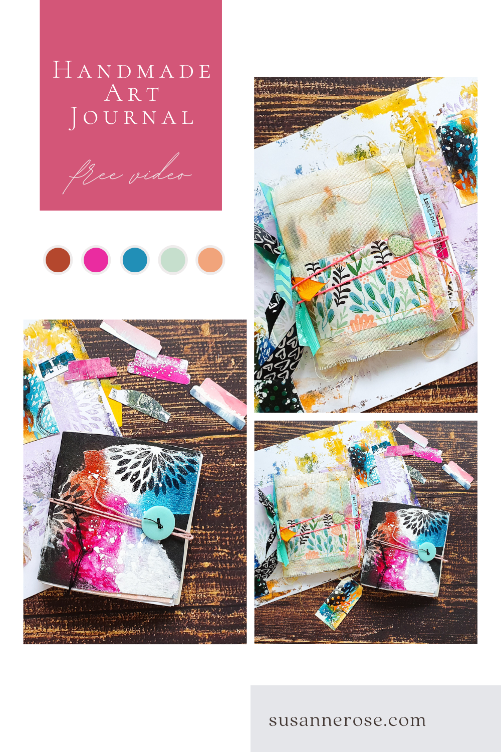 DIY Art Journal – How to make your own Journal – Free Video Tutorial – Susanne Rose