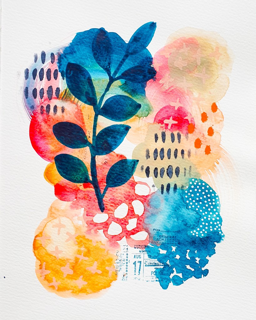 Abstract Watercolor & Mixed Media in my Art Journal – Process Video ...