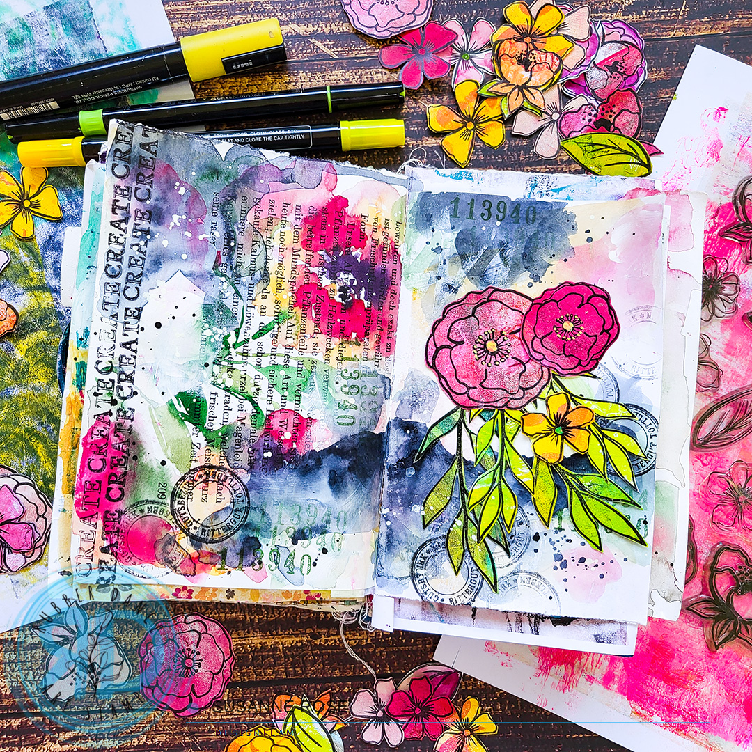 Messy Page in my Art Journal – Video Tutorial – Susanne Rose Art