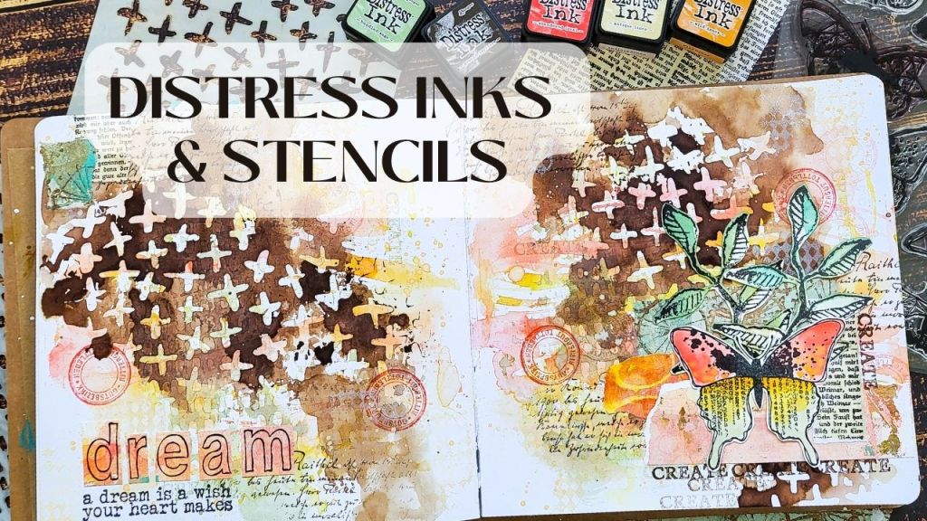 Art Journal Page – Distress Inks Smooshing – Video Tutorial – Susanne Rose