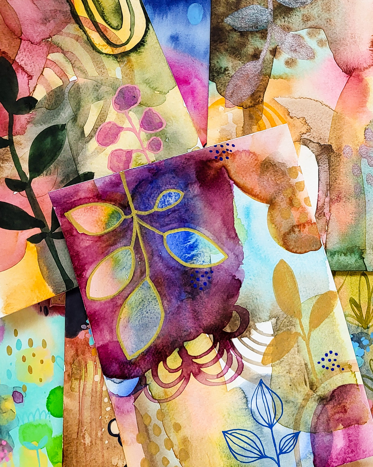 Watercolor Abstracts – Intuitive Painting&nbsp;Process