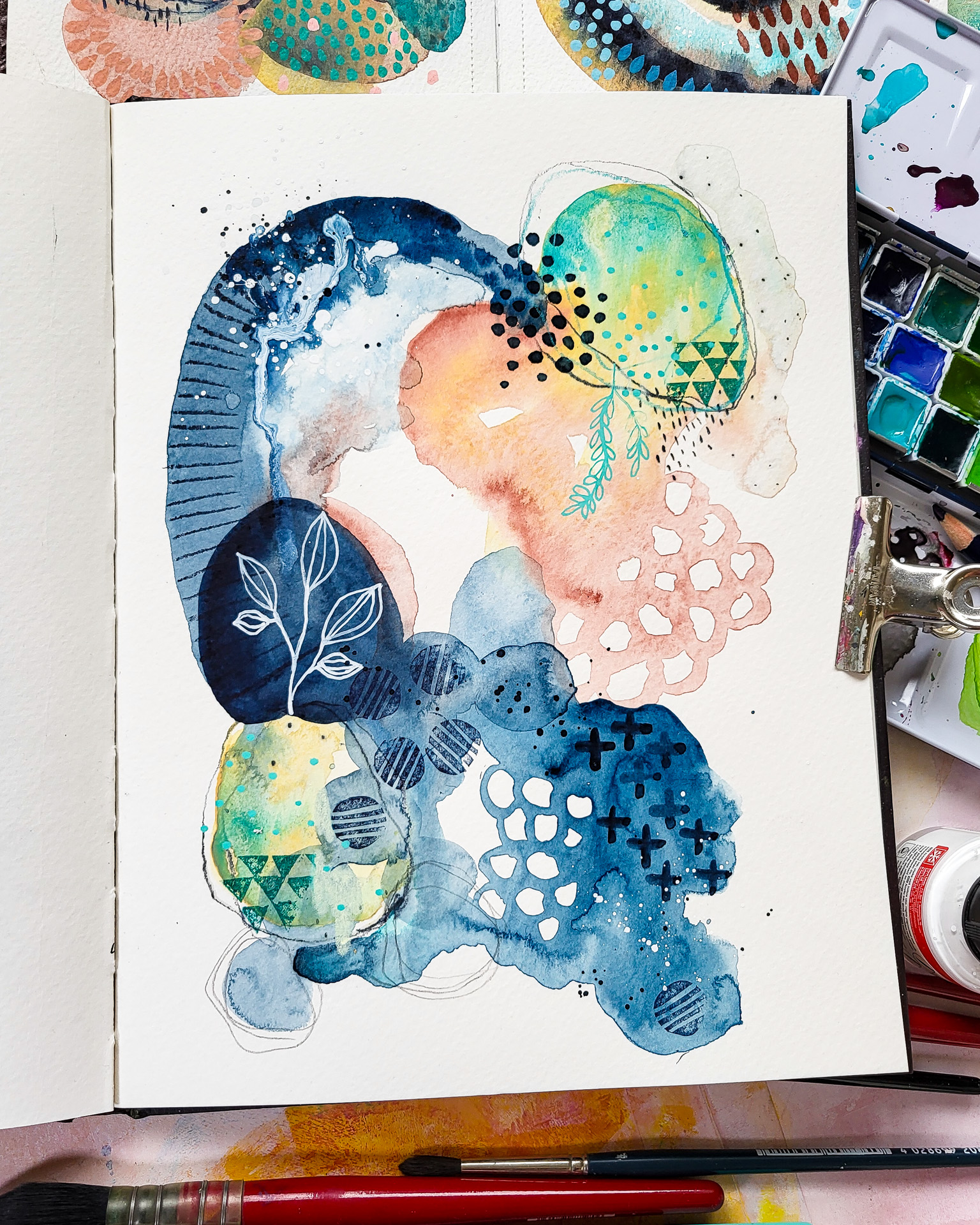 Abstract Play with Watercolors & Mark Making – Free&nbsp;Video